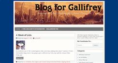 Desktop Screenshot of blogforgallifrey.com