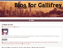 Tablet Screenshot of blogforgallifrey.com